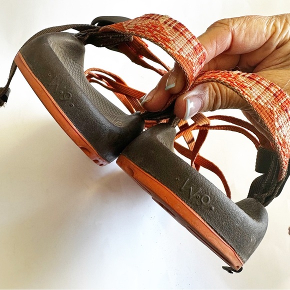 Chaco Women's Sandals Orange Straps Sports Summer Active Hiking Walking Size 9 - Picture 7 of 12